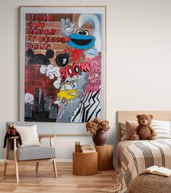 Reut Harel: Boom  - Giclee print on canvas. 39.3/27.5”