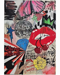 Harel Reut : Choisissez Happy  - Impression giclée sur toile. 39.3/27.5