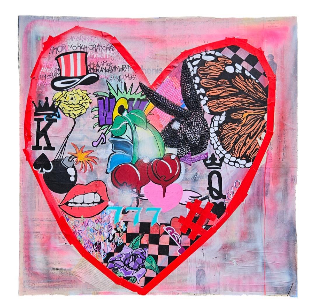 Reut Harel: Xoxo - Stampa giclée su tela. 39.3/39.3"