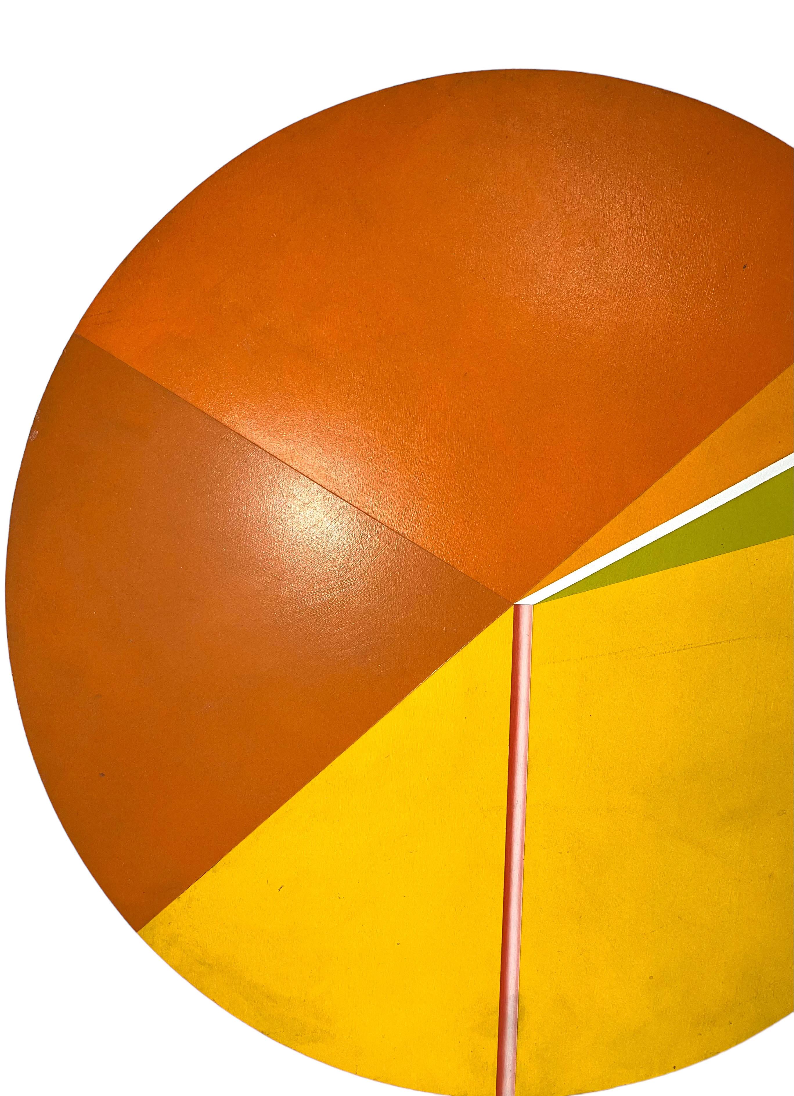 Tondo israeliano con bordi duri Pittura geometrica astratta a colori Reuven Berman in vendita 6