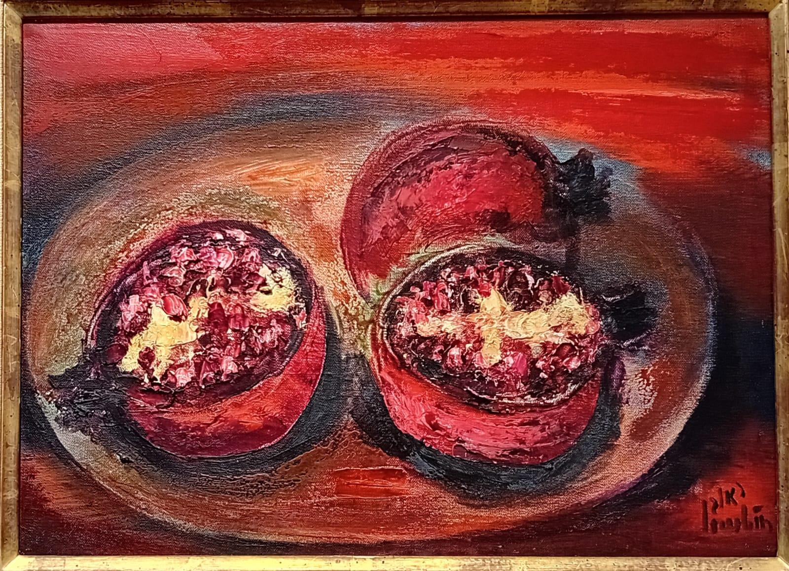 Reuven Rubin Still-Life Painting - Pomegranates