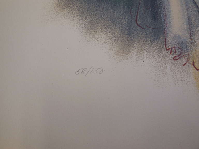 Bible Lithograph, Angel - Print by Reuven Rubin