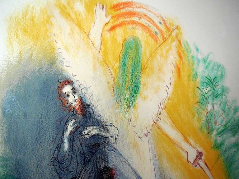 Bible Lithograph, Angel For Sale 1