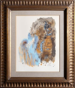 David sagte, die Philistine, moderne Lithographie von Reuven Rubin