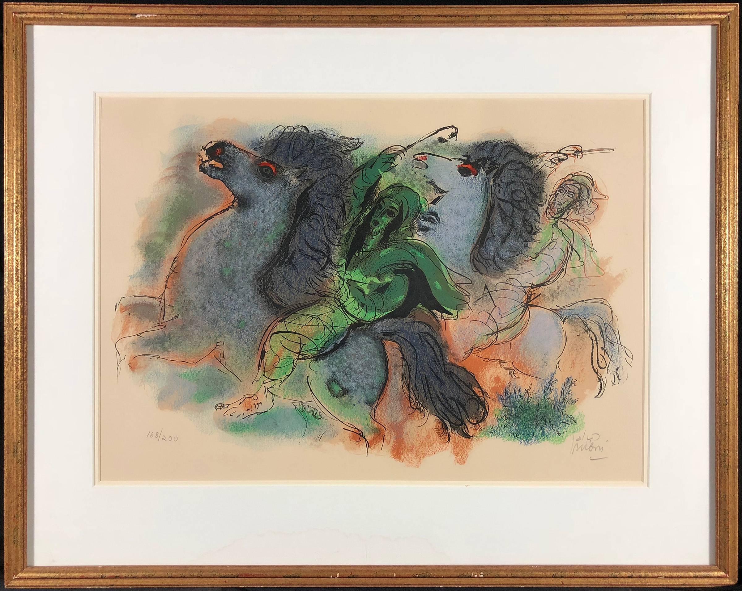 Horsemen in the Negev - Print by Reuven Rubin