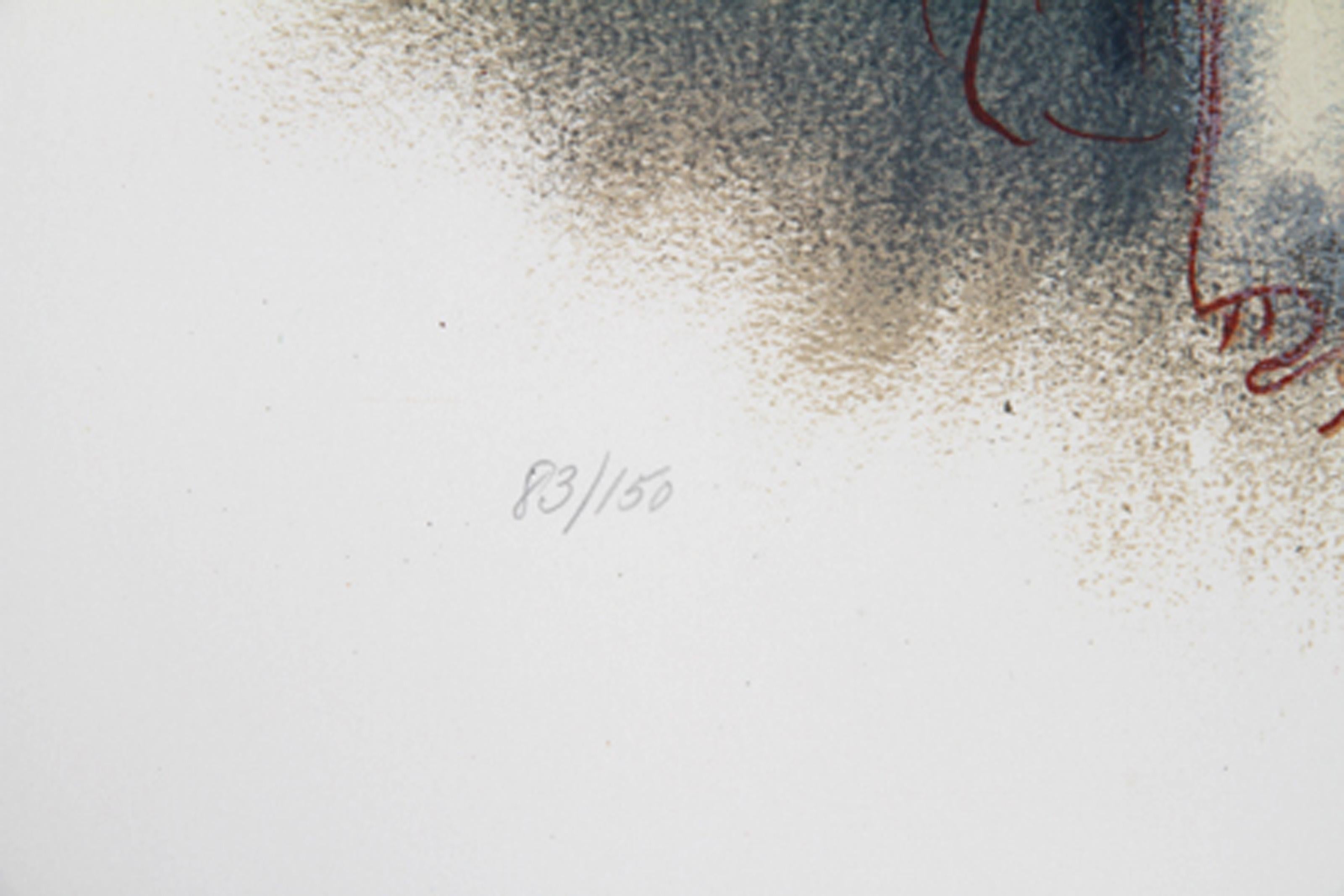 IX from Visions of the Bible, Modern Lithograph by Reuven Rubin For Sale 1