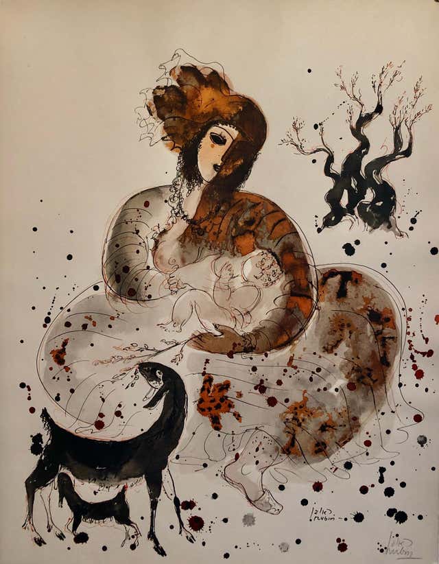 Reuven Rubin - Modern Israeli Lithograph Reuven Rubin Views Of Israel ...