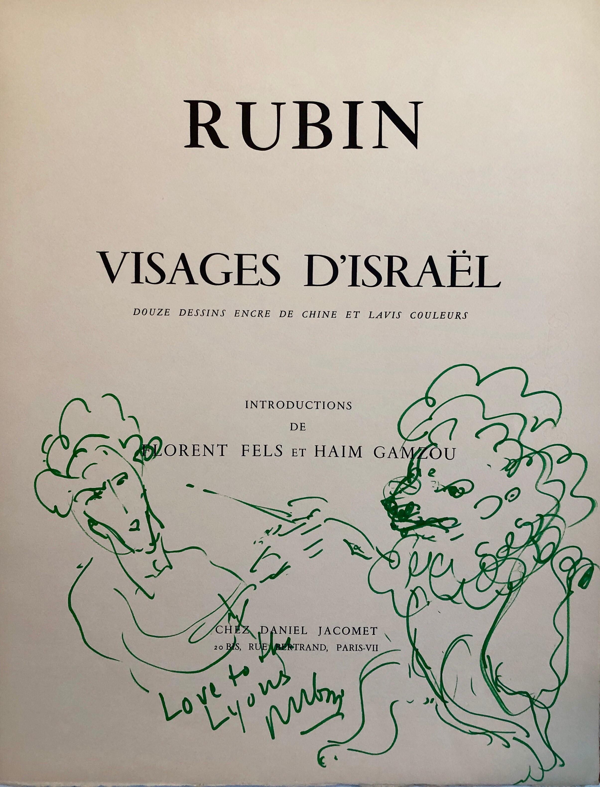 Moderne moderne israelische Lithographie von Reuven Rubin mit Ansichten von Israel-Jüdischen Pferden, Reitern 5