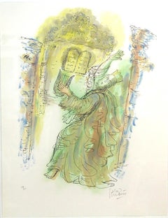 Reuven Rubin Signed Lithograph of King David from the Bass Museum