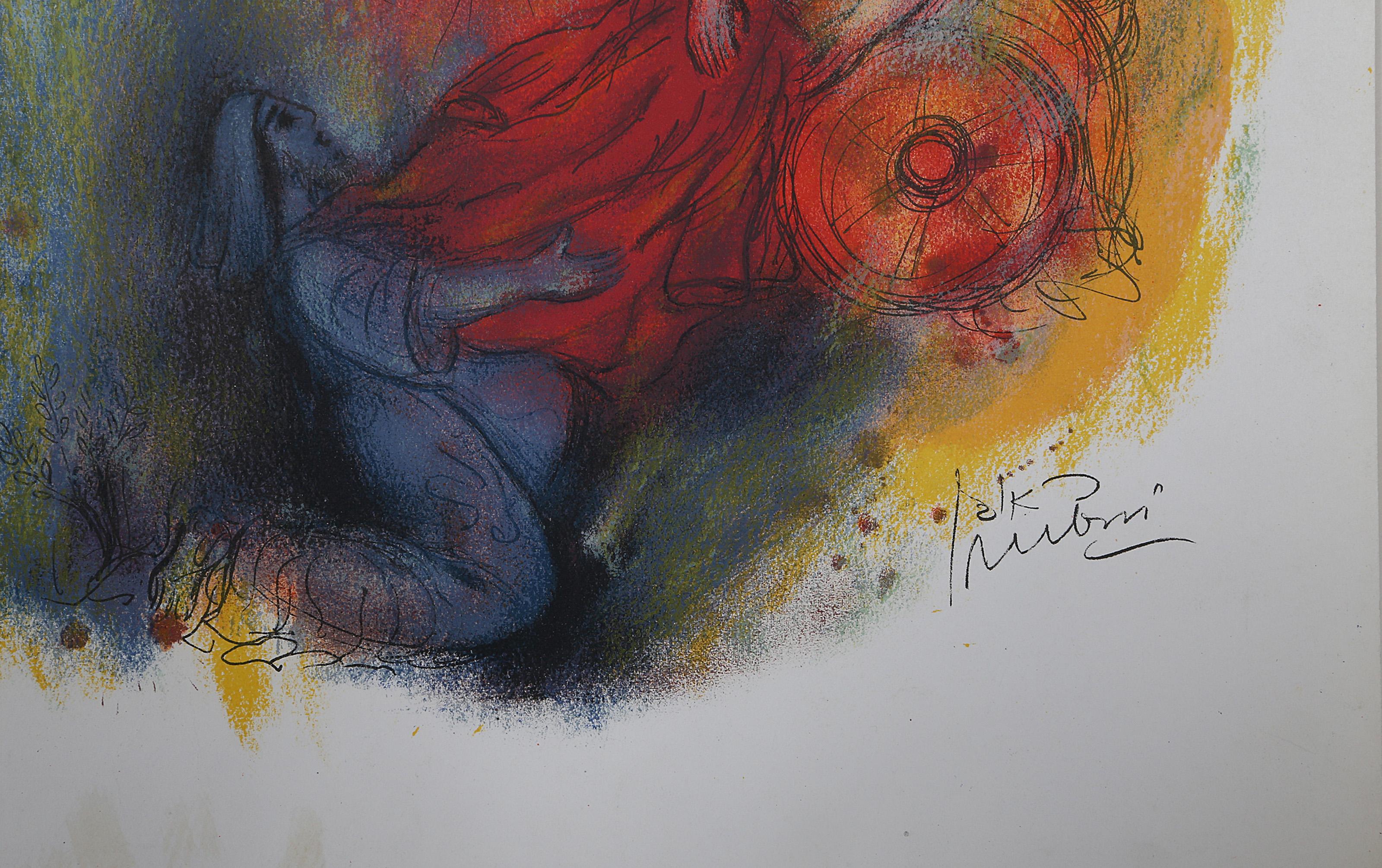 The Prophets, Abstract Expressionist Poster by Reuven Rubin For Sale 1