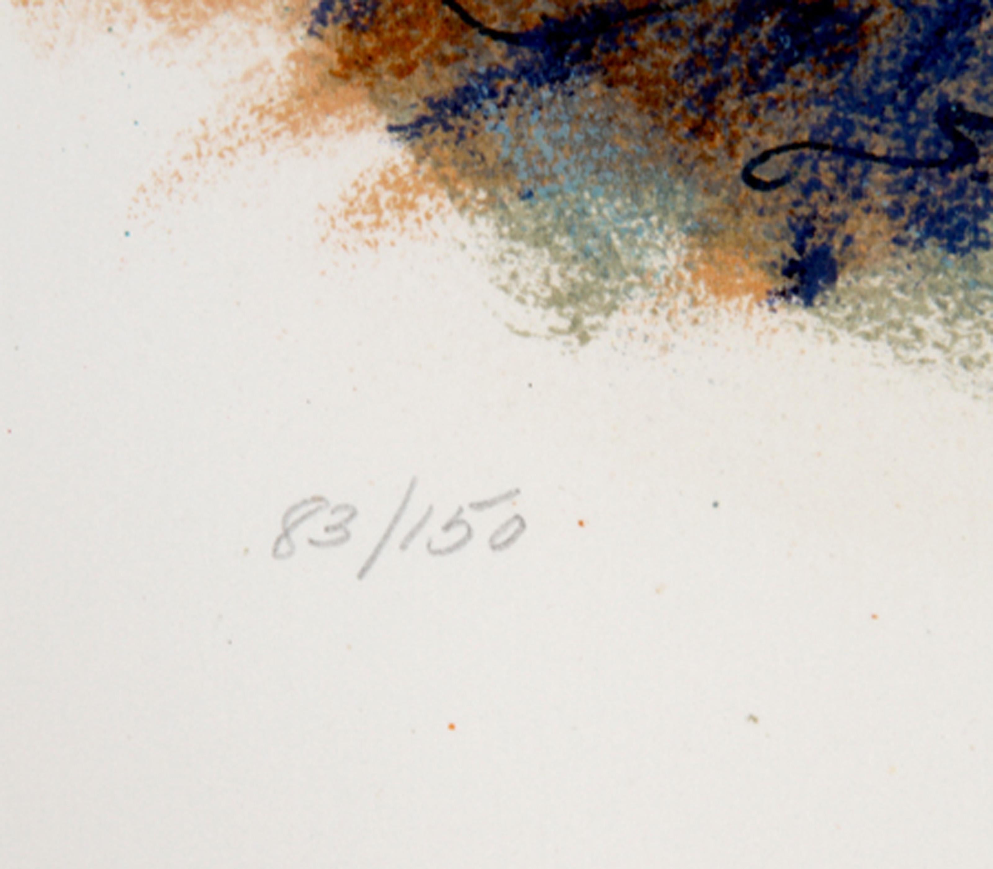 V da Visioni della Bibbia, litografia moderna di Reuven Rubin in vendita 2