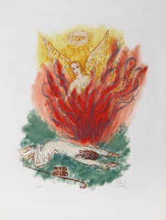 VI da Visioni della Bibbia, litografia moderna di Reuven Rubin