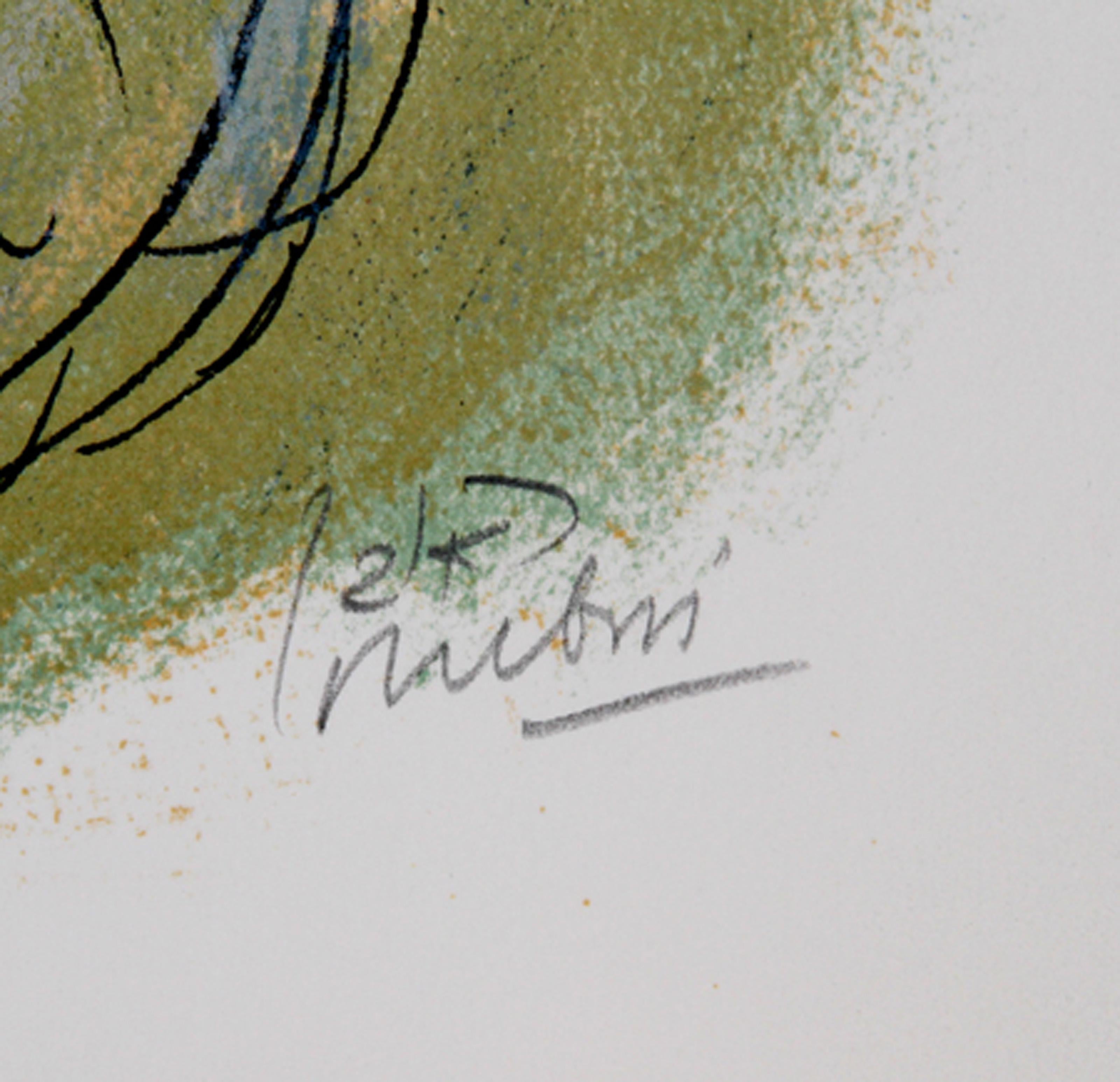 VII de Visiones de la Biblia, litografía moderna de Reuven Rubin en venta 1
