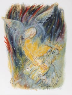 VII aus Visionen der Bibel, moderne Lithographie von Reuven Rubin