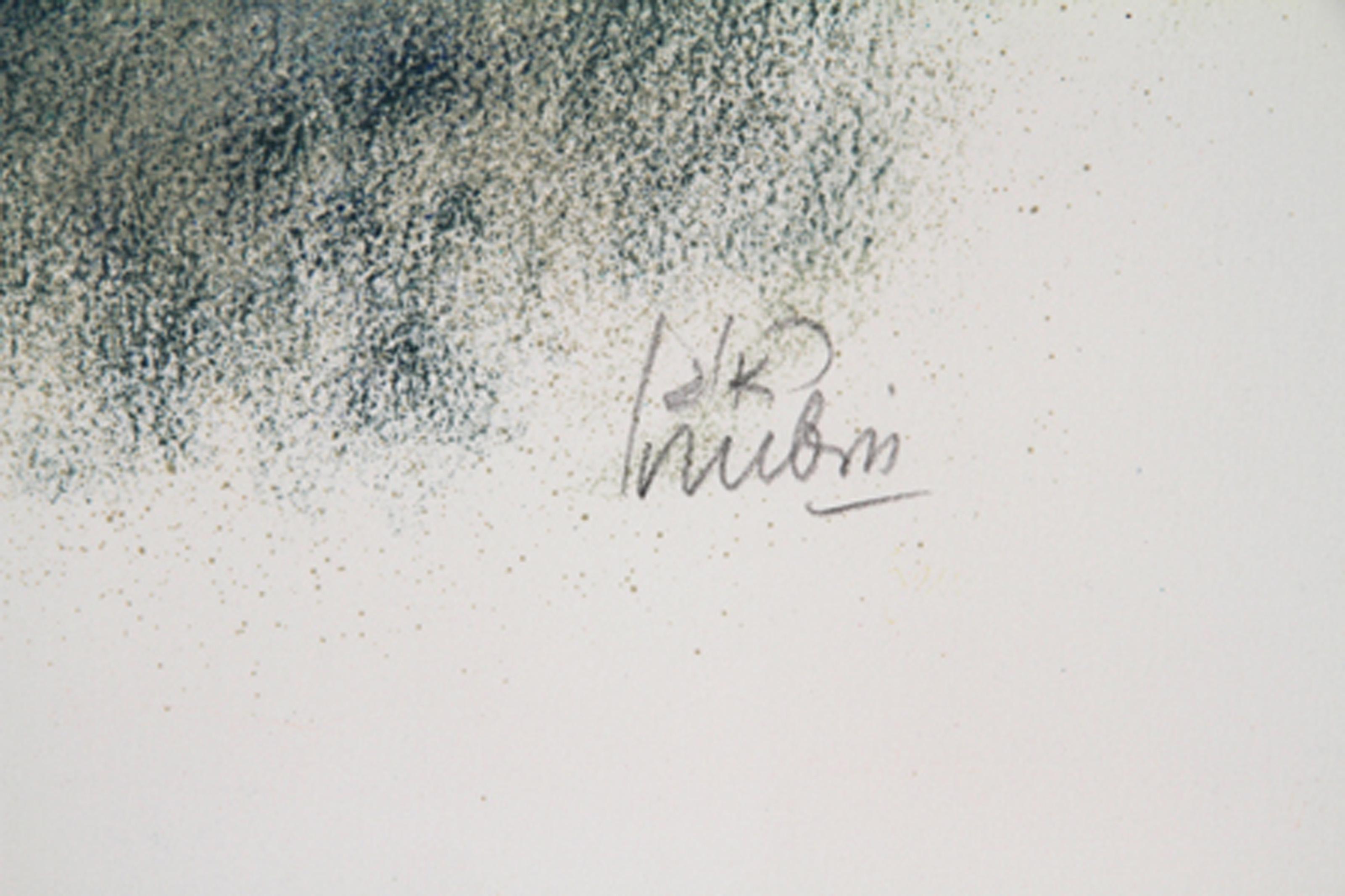 X from Visions of the Bible, Modern Lithograph by Reuven Rubin For Sale 2