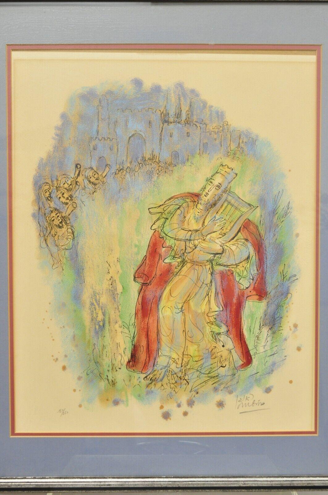 Reuven Rubin Story of David 1971 King David with Harp Signed Lithograph Print 3