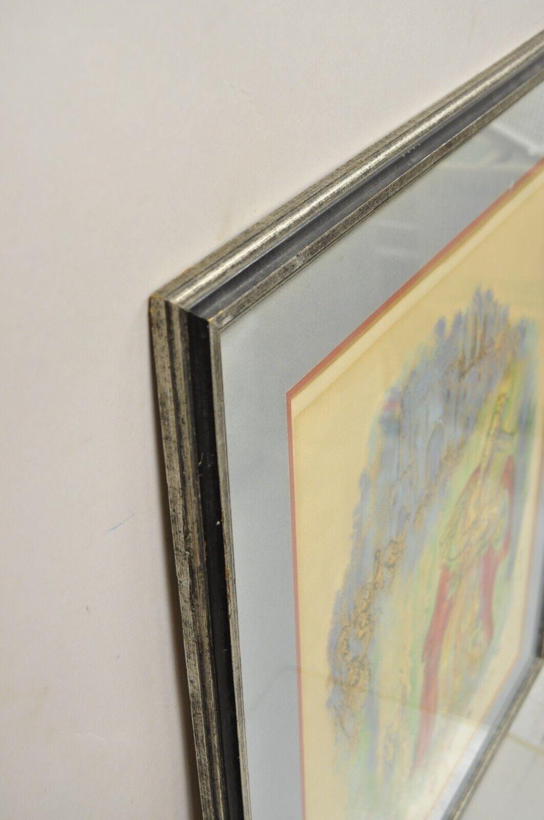 Paper Reuven Rubin Story of David 1971 King David with Harp Signed Lithograph Print