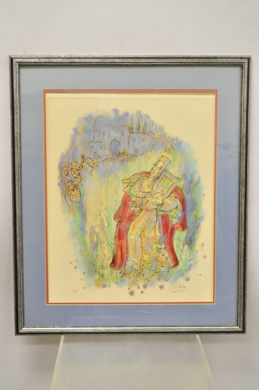 Reuven Rubin Story of David 1971 King David with Harp Signed Lithograph Print 1