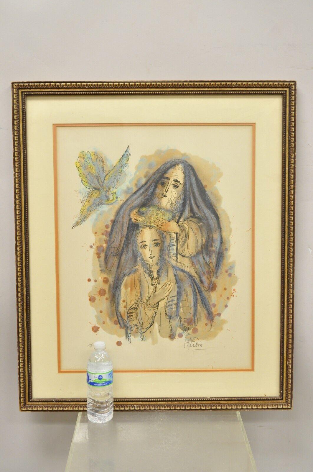 Reuven Rubin framed story of David 1971 signed and numbered lithograph print (A). Item featured is pencil signed and numbered, original vintage artwork, artist Reuven Rubin (1893-1974), part of lithograph collection 