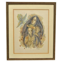 Vintage Reuven Rubin Story of David 1971 Signed 
Numbered Lithograph Print Judaica Art