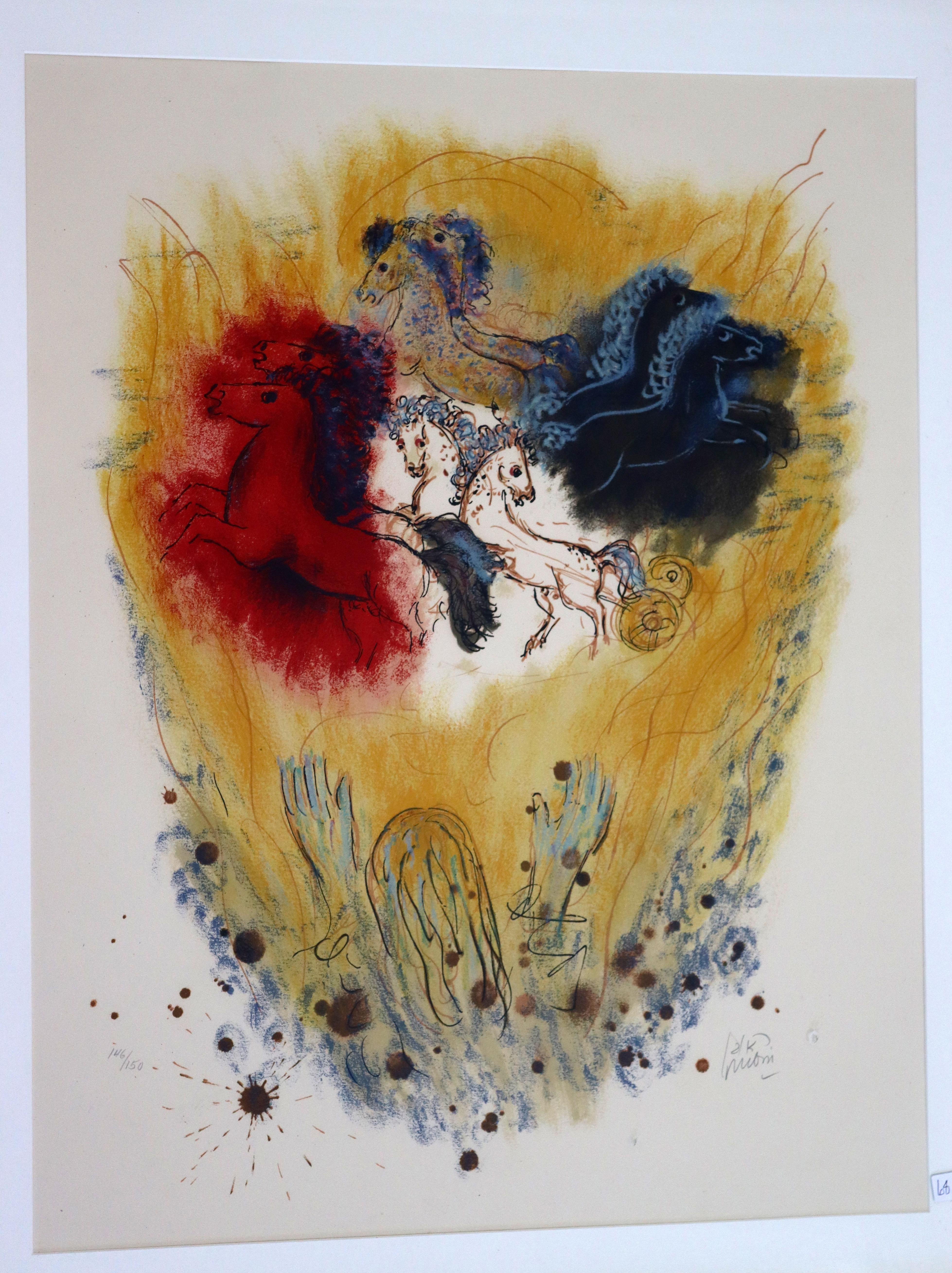 For your consideration is a romantic style signed lithograph 146/150 from 1972 signed by Reuven Rubin (35.5x28.5). Reuven Rubin was a Romanian-born Israeli painter, celebrated as a pioneer in the Israeli art world. Born on November 13, 1893 in Gala,