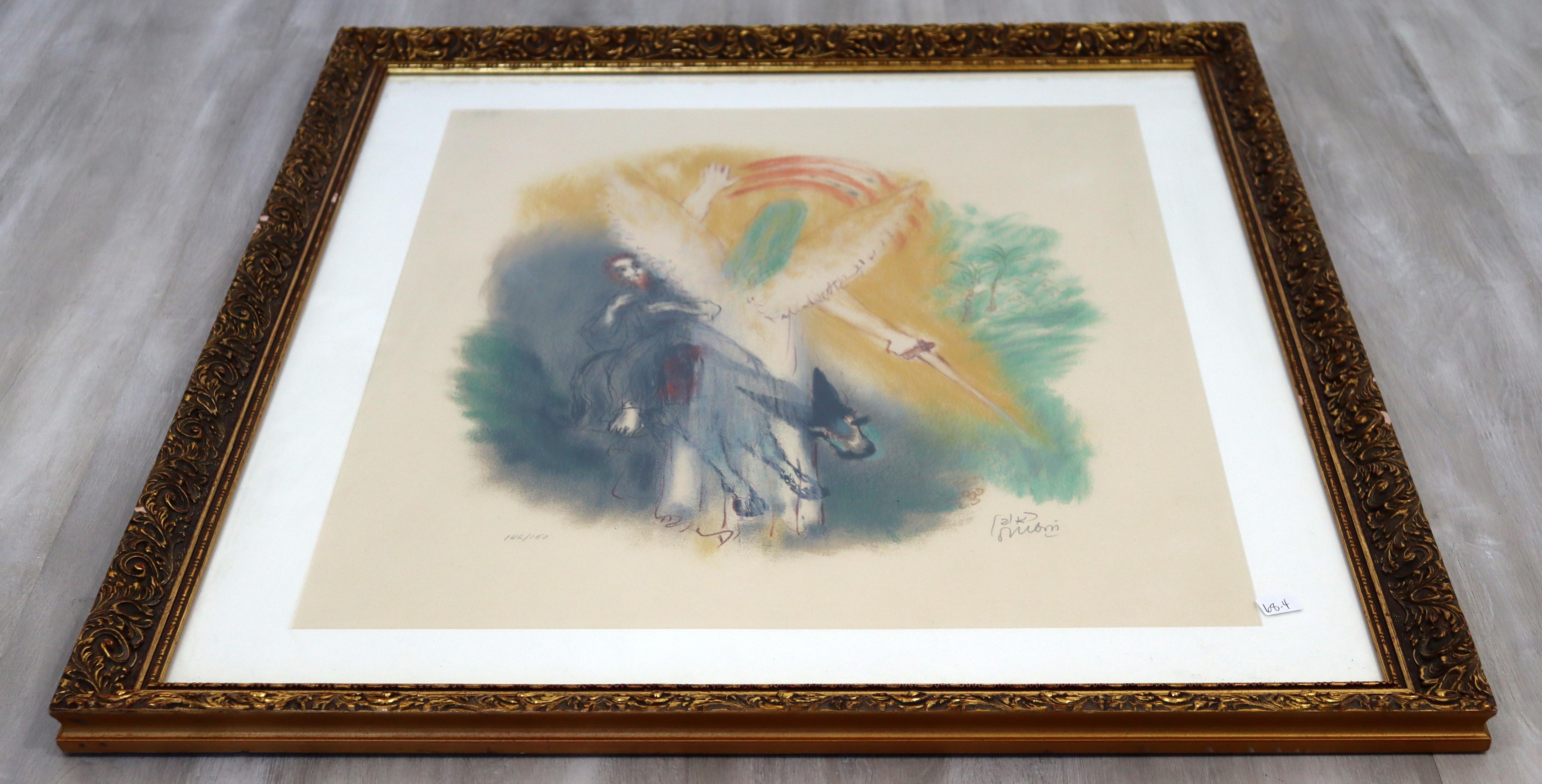 Late 20th Century Reuven Rubin Visions of the Bible 'Sword' Modern Lithograph Framed