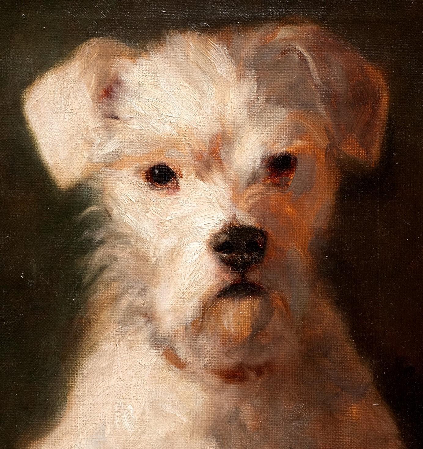 Rev. Charles Arundell St. John Mildmay  Animal Painting - Dog Painting “Rags an Old Jack Russell Terrier, ”  Royal Academy 1903