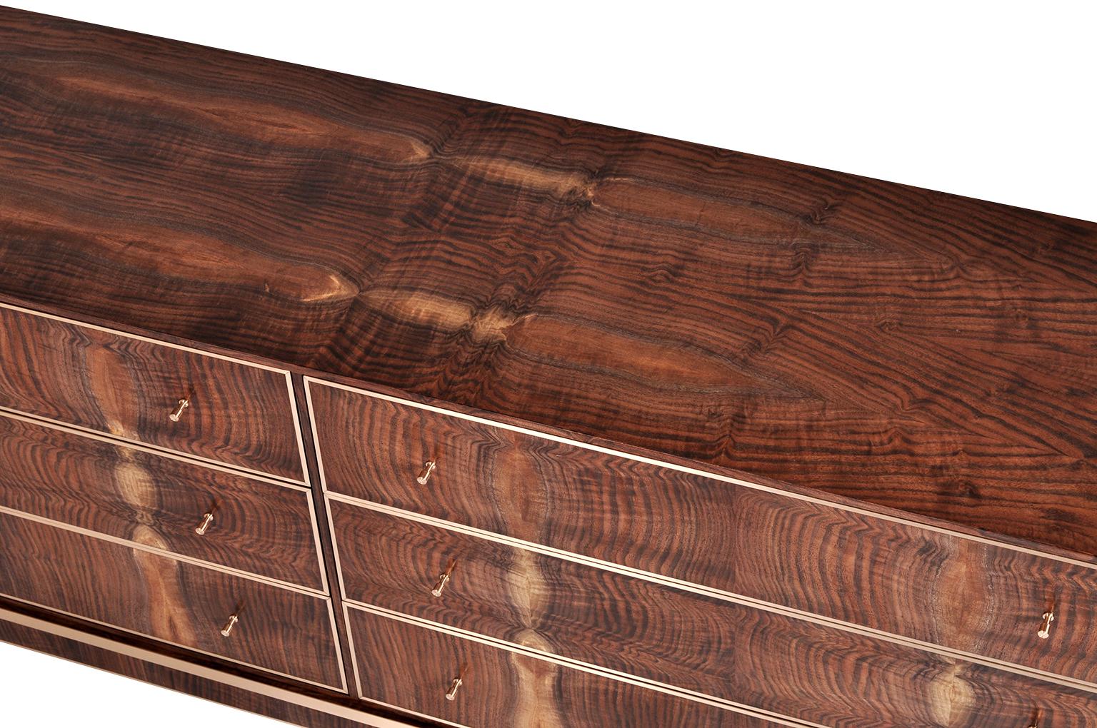 American Reve Dresser in Bastogne Walnut By Newell Design Studio For Sale