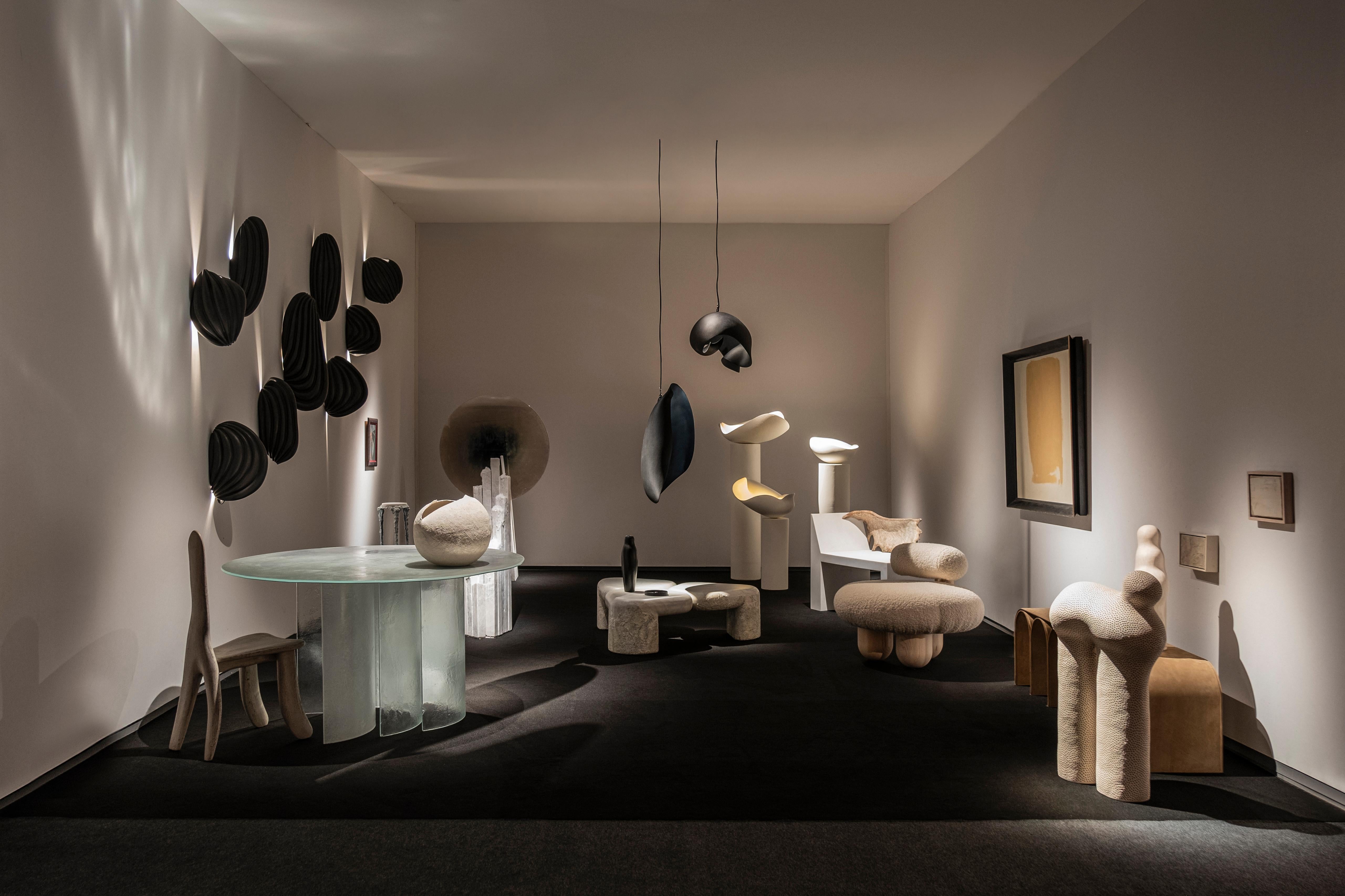 Applique en céramique contemporaine noir mat organique par Elsa Foulon en vente 7