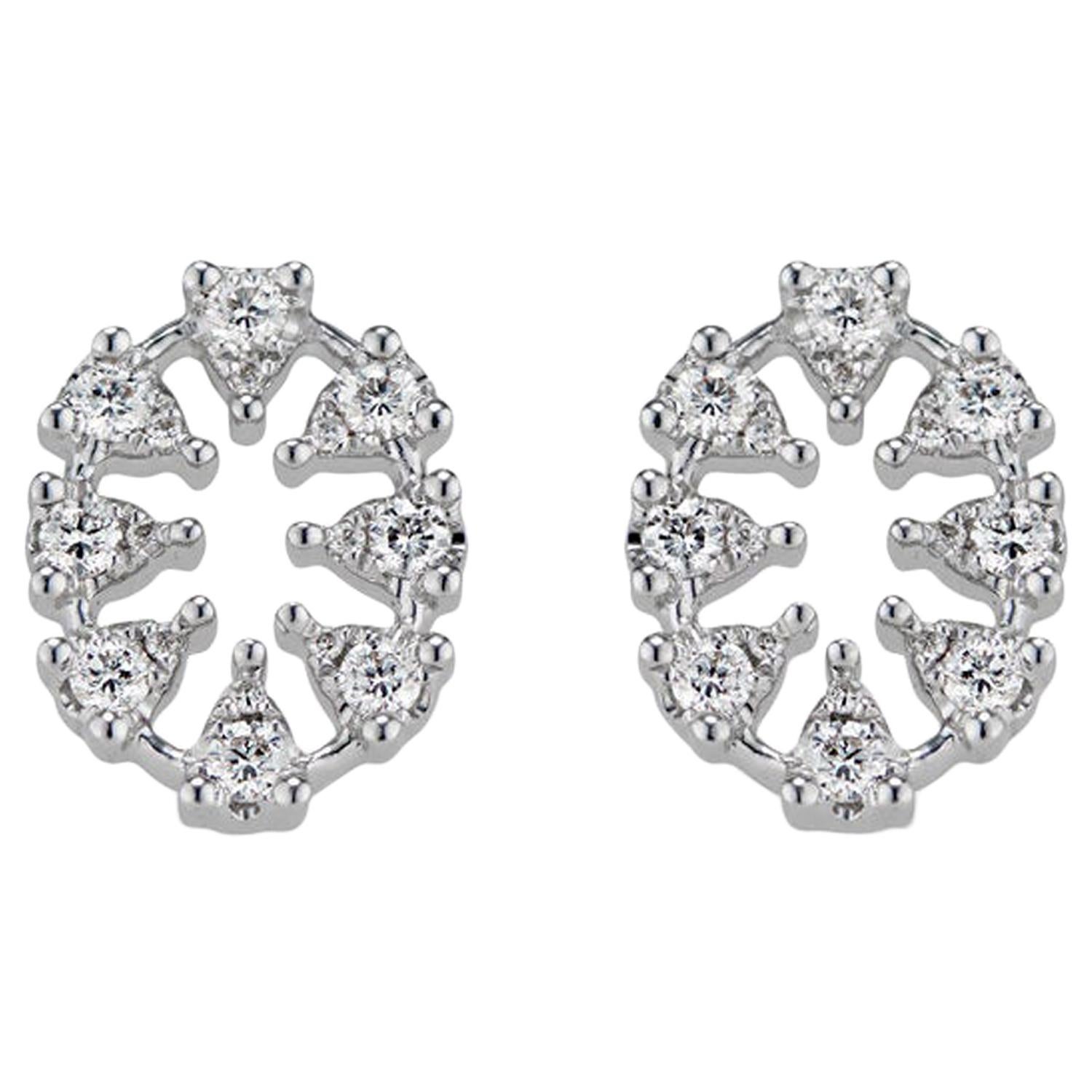 Reve Oval Diamond Earrings, Small For Sale