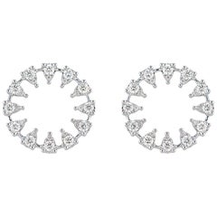 Reve Round Diamond Earrings, Large