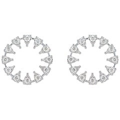 Reve Round Diamond Earrings, Large