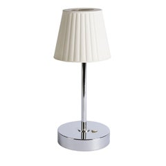 Lampada da tavolo Reve, argento e bianco