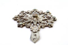 Revealed silver splendor with colored stones at the ends and center