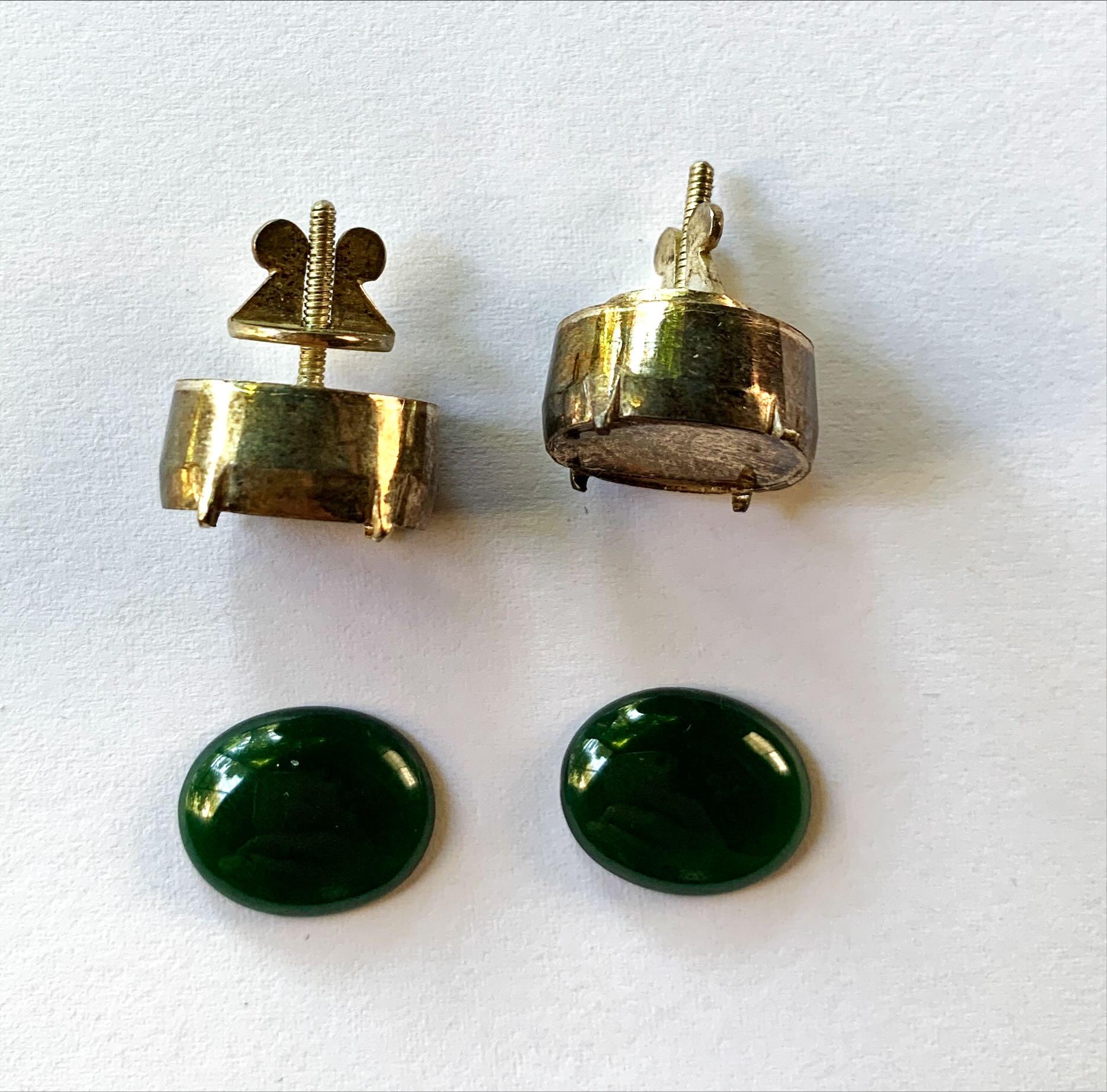 Green Rokan Myanmar Jadeite Loose Stones 2pcs 4.3/4.6 ct Grade A #1 For Sale 5