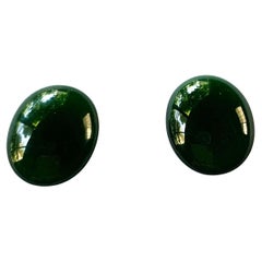 Green Rokan Myanmar Jadeite Loose Stones 2pcs 4.3/4.6 ct Grade A #1