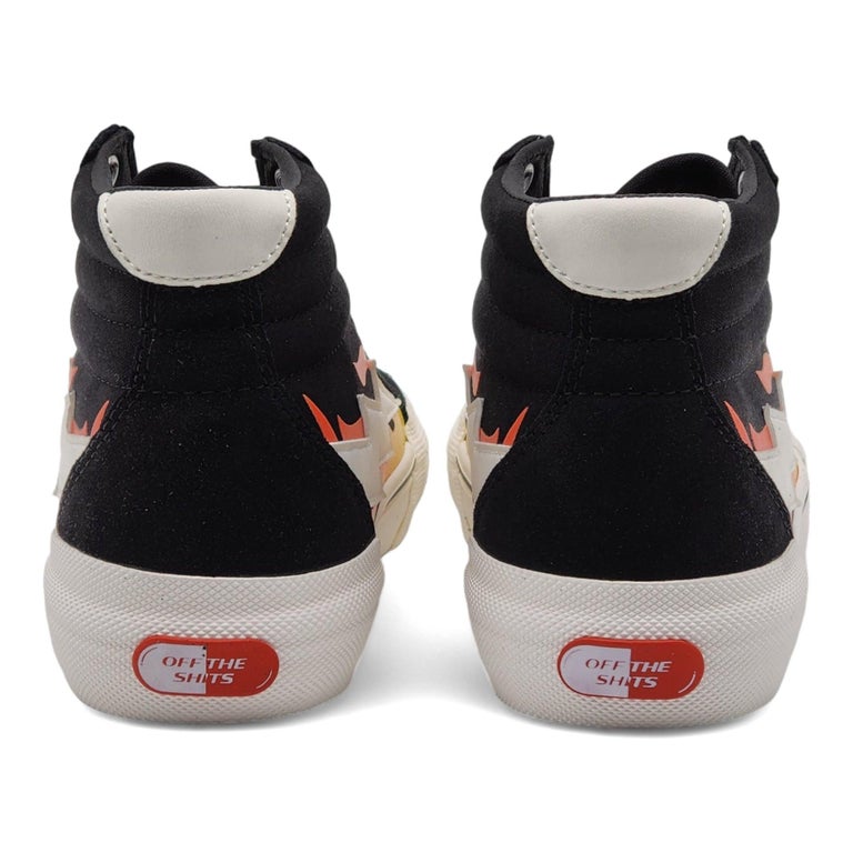 Revenge x Storm Hi Top Sneakers in Black Flame For Sale at