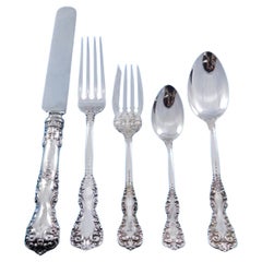 Vintage Revere by International Sterling Silver Flatware Service 12 Set 63 pcs Dinner