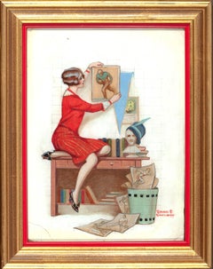 Hero of the Hour, preliminary cover study for Maclean’s