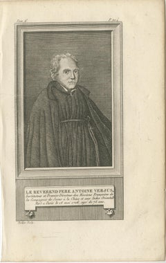 Reverend Père Antoine Verjus – French Jesuit Missionary Portrait, c.1790