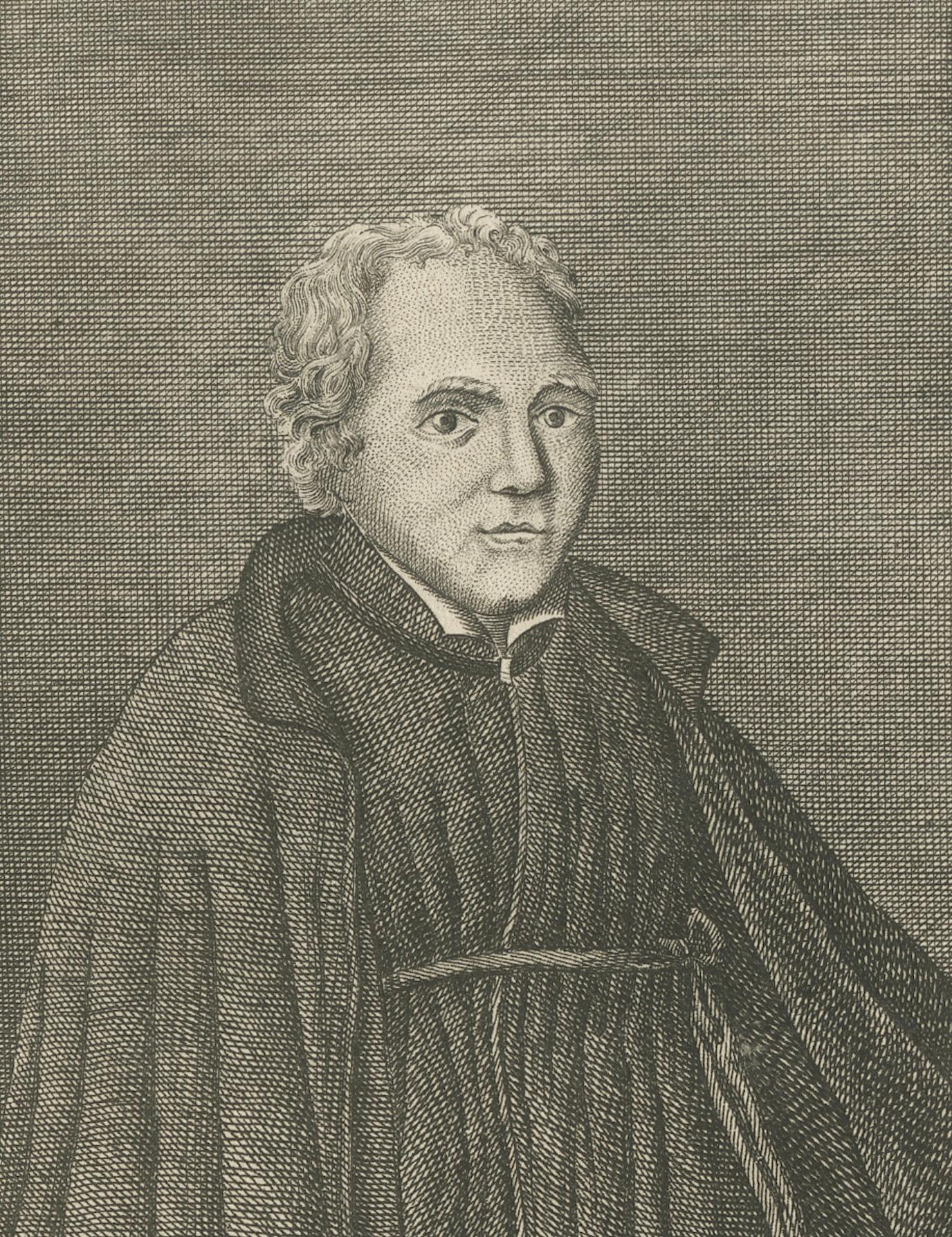 Reverend Père Antoine Verjus – French Jesuit Missionary Portrait, c.1790 In Good Condition For Sale In Langweer, NL