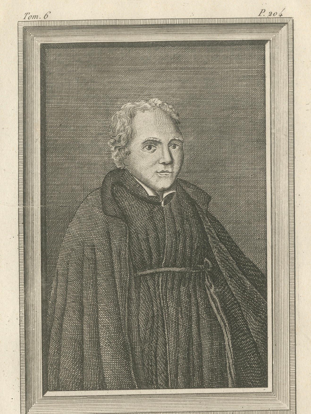 18th Century Reverend Père Antoine Verjus – French Jesuit Missionary Portrait, c.1790 For Sale