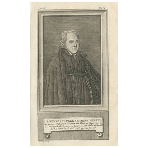Reverend Père Antoine Verjus – French Jesuit Missionary Portrait, c.1790