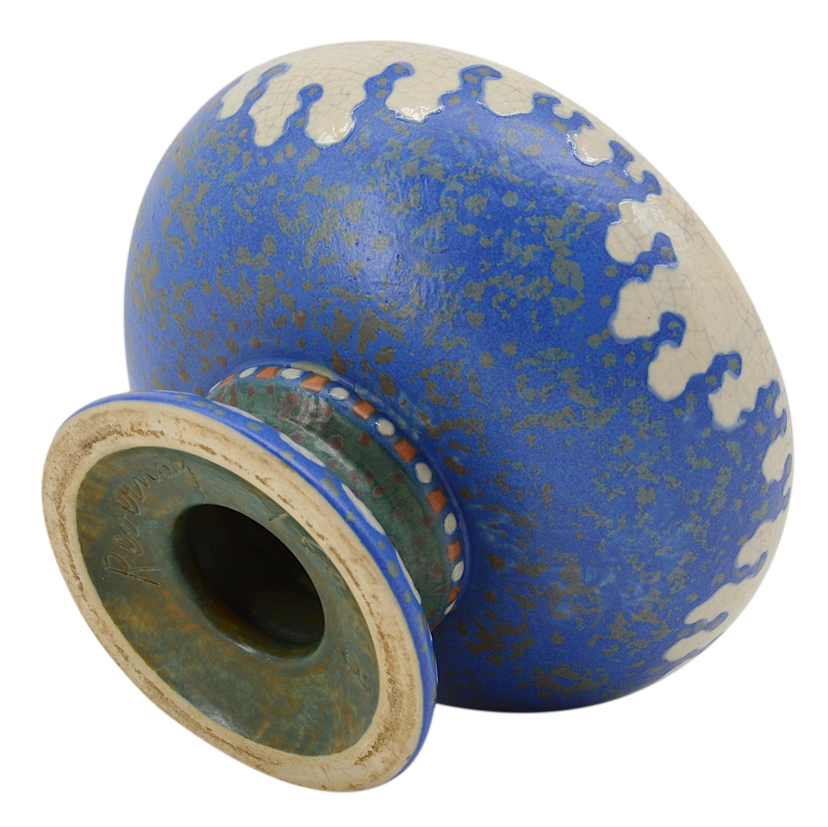 Revernay French Art Deco Stoneware Bowl, 1920 In Excellent Condition For Sale In Saint-Amans-des-Cots, FR