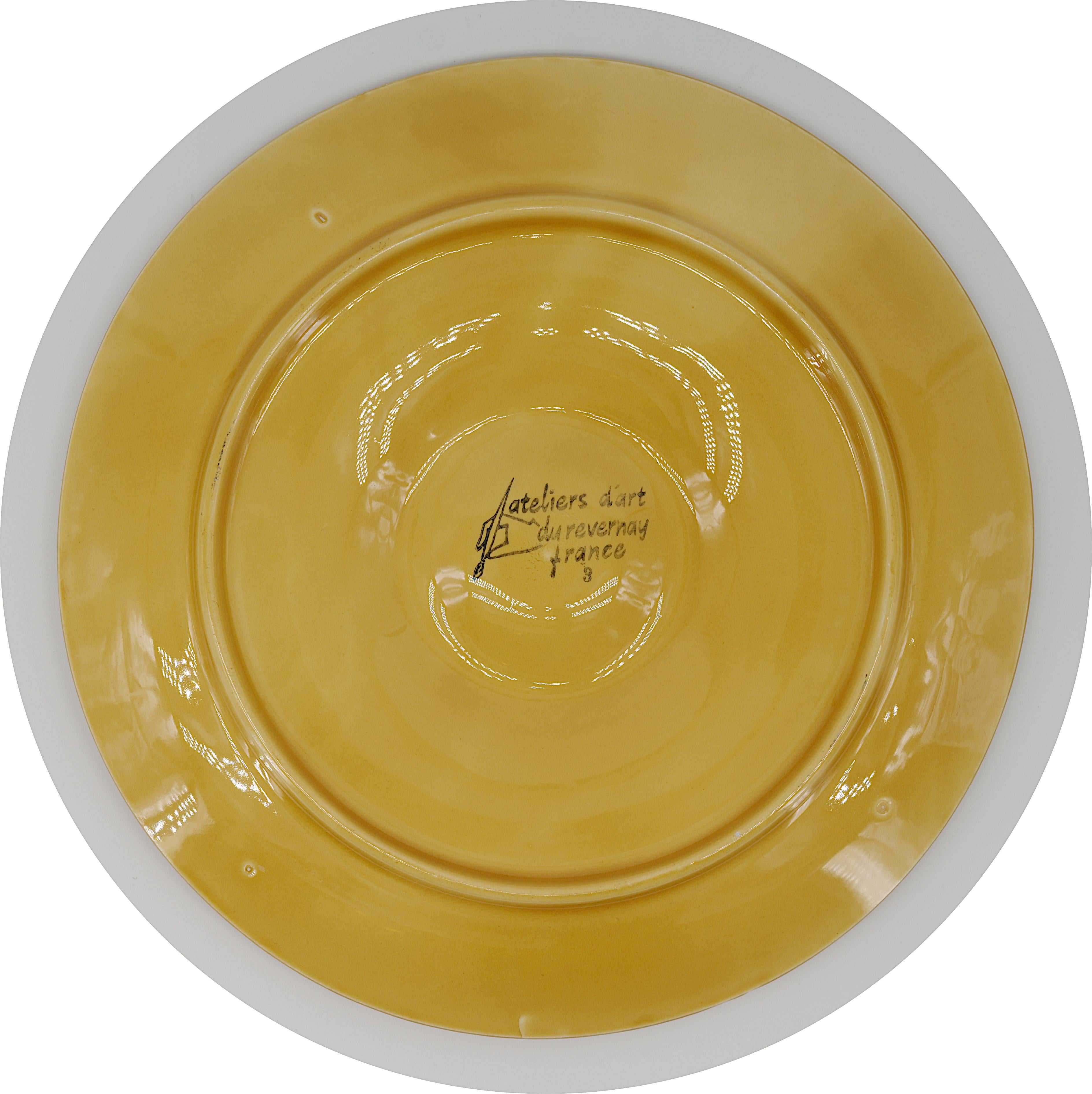 REVERNAY French Stoneware Oyster Dinner Set, 1960s For Sale 5