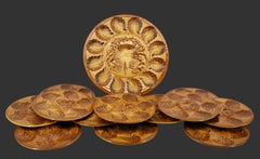 REVERNAY French Stoneware Oyster Dinner Set, 1960s