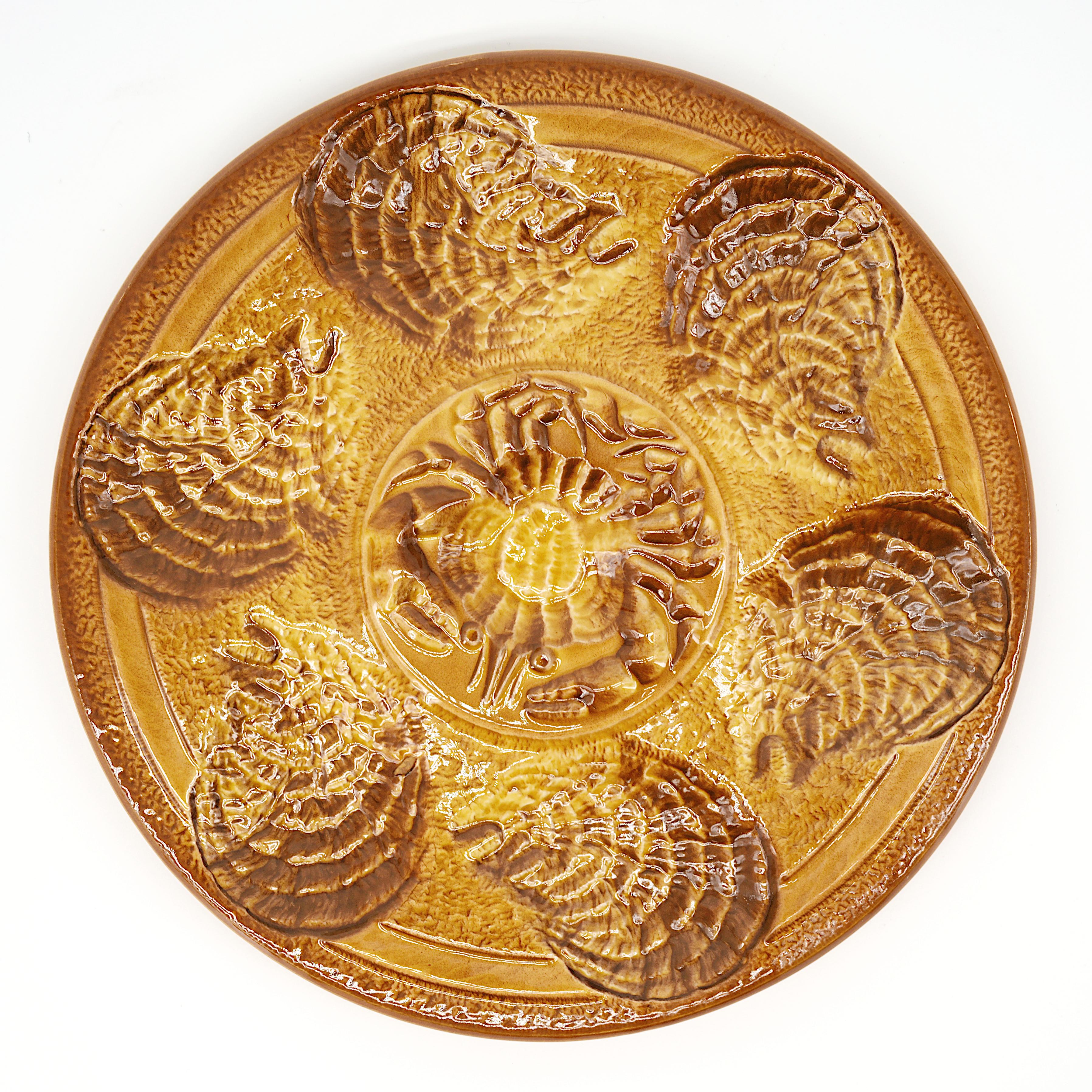 Mid-Century Modern REVERNAY French Stoneware Oyster Dinner Set, 1960s For Sale