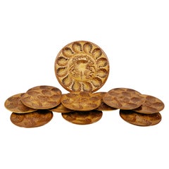 REVERNAY French Stoneware Oyster Dinner Set, 1960s