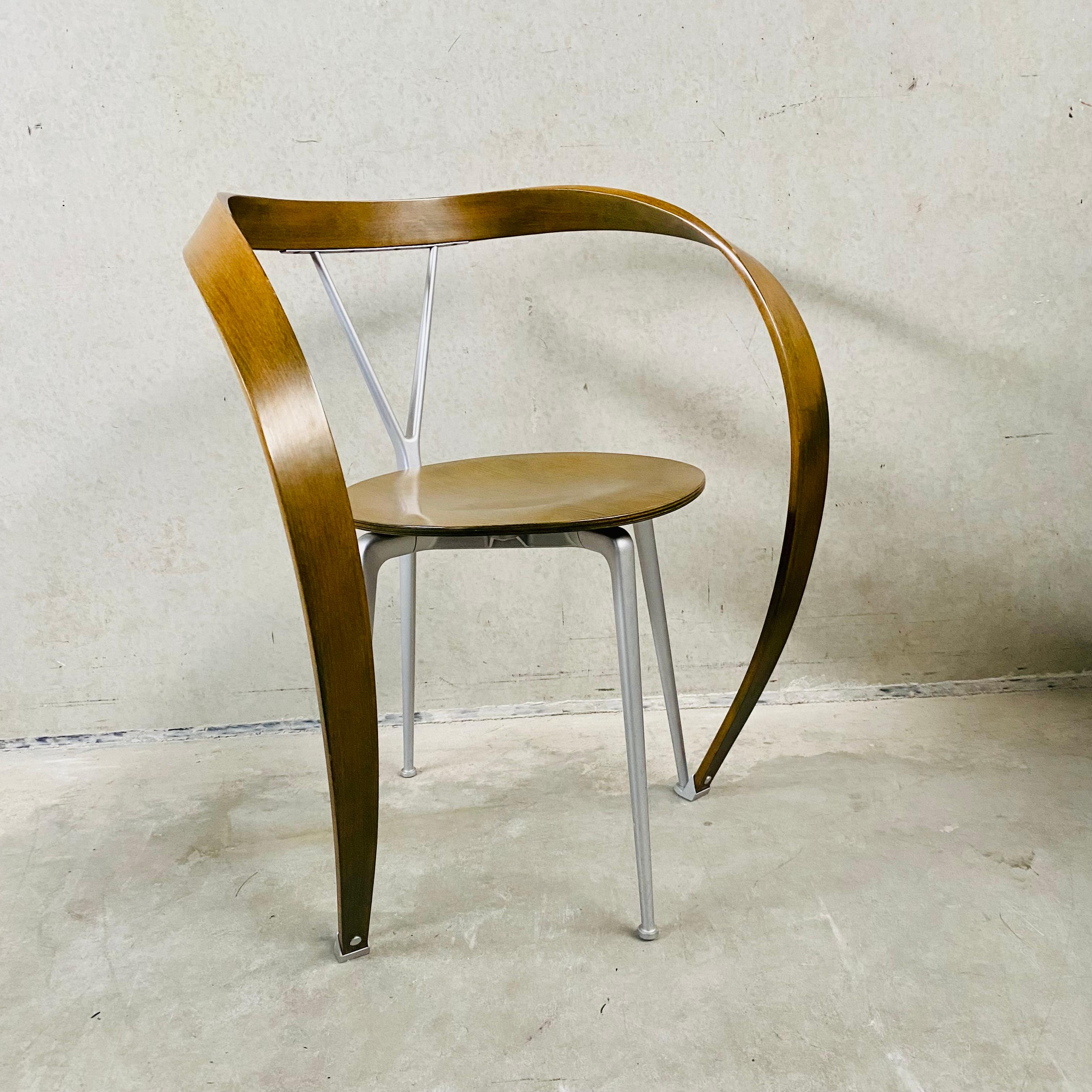 Steel Revers Chair by Andrea Branzi for Cassina Italian Design 1993 For Sale