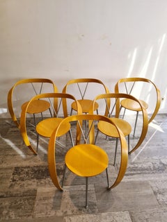 Revers Dining Chairs by Andrea Branzi for Cassina, 1990s, Set of 6